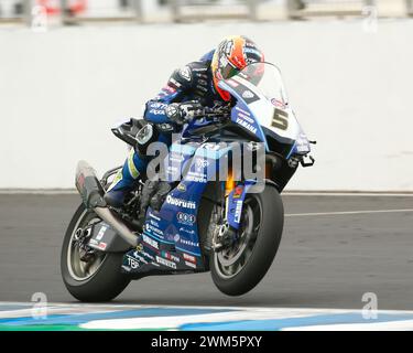 Phillip Island, Cowes, 24 février 2024 ; manche australienne du Championnat du monde Superbike.WSBK # 5 Philipp Oettl GER Yamaha YZF R1 GMT94 Yamaha Copyright. Damir IVKA/ATP images (IVKA DAMIR /ATP/SPP) crédit : SPP Sport Press photo. /Alamy Live News Banque D'Images