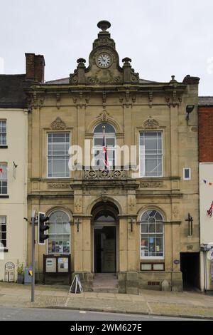 Centre historique, ville d'Ashbourne ; Parc national de Peak District ; Derbyshire ; Angleterre, Royaume-Uni Banque D'Images