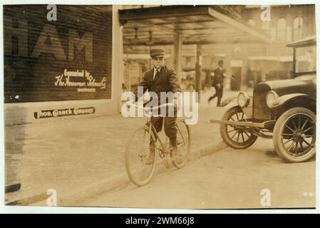 Ben Collins, 515 N. Noix de travaille stable pour Mackay Telegraph Co. pendant 1 mois. L'âge de 13 ans. Dit qu'il fait de 5 $ par semaine. Banque D'Images