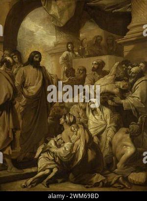 Benjamin West (1738-1820) - Christ guérit les malades dans le Temple Banque D'Images