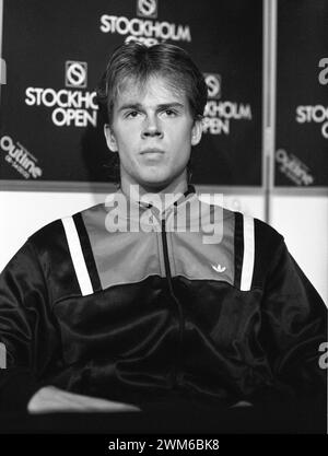 STEFAN EDBERG joueur de tennis Suède dans le tournoi Open de Stockholm Banque D'Images