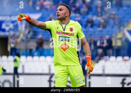 Brescia, Italie. 24 février 2024. Francesco Bardi (AC Reggiana) pendant Brescia Calcio vs AC Reggiana, match de football italien Serie B à Brescia, Italie, 24 février 2024 crédit : Agence photo indépendante/Alamy Live News Banque D'Images