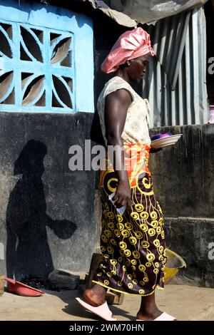 Vues générales de Freetown en Sierra Leone, Afrique. Banque D'Images