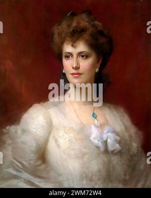 Alice Keppel. Portrait de la maîtresse de longue date du roi Édouard VII, Alice Frederica Keppel (née Edmonstone ; 1868-1947), artiste inconnue, vers 1890-1900 Banque D'Images