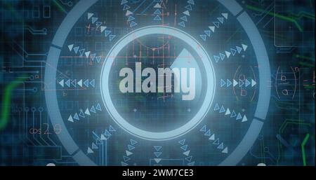 Image du traitement des données sur l'acquisition de la portée Banque D'Images