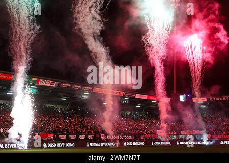 Nimègue, pays-Bas. 24 février 2024. NIMÈGUE, 24-02-2024, Goffertstadion, stade de NEC, saison de football néerlandaise Eredivisie 2023/2024. NEC - Sparta. Ambiance dans le stade crédit : Pro Shots/Alamy Live News Banque D'Images