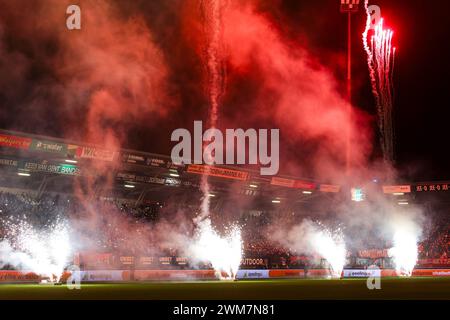 Nimègue, pays-Bas. 24 février 2024. NIMÈGUE, 24-02-2024, Goffertstadion, stade de NEC, saison de football néerlandaise Eredivisie 2023/2024. NEC - Sparta. Ambiance dans le stade crédit : Pro Shots/Alamy Live News Banque D'Images