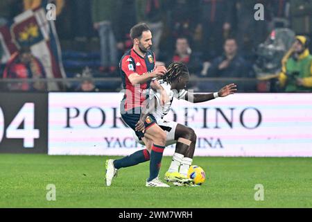 Genova, Italie. 24 février 2024. Foto Tano Pecoraro/LaPresse 24 febbraio 2024 Genova, Italia - sport, calcio - Gênes vs Udinese - Campionato di calcio Serie A TIM 2023/2024 - Stadio Luigi Ferraris. Nella foto : Badelj milan février 24, 2024 Gênes, Italie - sport, football - Gênes vs Udinese - Championnat italien de football Serie A 2023/2024 - stade Luigi Ferraris. Sur la photo : Badelj milan crédit : LaPresse/Alamy Live News Banque D'Images