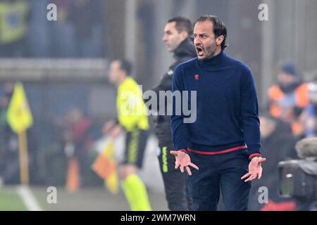 Genova, Italie. 24 février 2024. Foto Tano Pecoraro/LaPresse 24 febbraio 2024 Genova, Italia - sport, calcio - Gênes vs Udinese - Campionato di calcio Serie A TIM 2023/2024 - Stadio Luigi Ferraris. Nella foto : Gilardino alberto 24 février 2024 Gênes, Italie - sport, football - Gênes vs Udinese - Championnat italien de football Serie A 2023/2024 - stade Luigi Ferraris. Dans la photo : Gilardino alberto crédit : LaPresse/Alamy Live News Banque D'Images