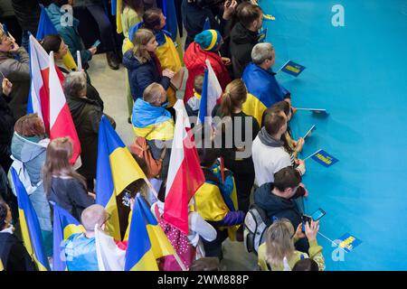 Gdansk, Pologne. 24 février 2024. 2e anniversaire de l'agression russe en Ukraine © Wojciech Strozyk / Alamy Live News Banque D'Images