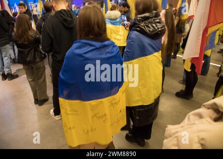 Gdansk, Pologne. 24 février 2024. 2e anniversaire de l'agression russe en Ukraine © Wojciech Strozyk / Alamy Live News Banque D'Images