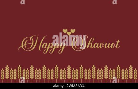 Happy Shavuot Amazing Text et design coloré d'illustration de fond Illustration de Vecteur