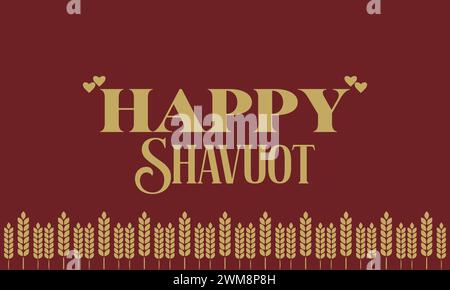 Happy Shavuot Amazing Text et design coloré d'illustration de fond Illustration de Vecteur