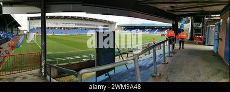 Oldham le samedi 24 février 2024. Vue générale de Boundary Park lors du match de la Ligue nationale de Vanarama entre Oldham Athletic et Kidderminster Harriers à Boundary Park, Oldham le samedi 24 février 2024. (Photo : Thomas Edwards | mi News) crédit : MI News & Sport /Alamy Live News Banque D'Images