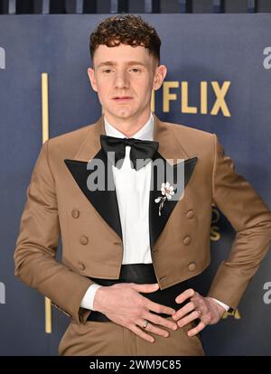 Los Angeles, États-Unis. 24 février 2024. Los Angeles, États-Unis. 24 février 2024. Chris Perfetti assiste à la 30e édition annuelle des SAG Awards au Shrine Auditorium and Expo Hall de Los Angeles, Californie, le samedi 24 février 2023. Photo de Chris Chew/UPI crédit : UPI/Alamy Live News crédit : UPI/Alamy Live News Banque D'Images