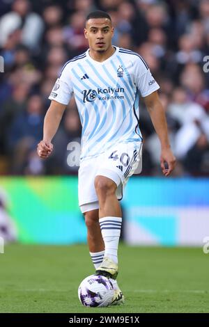 Birmingham, Royaume-Uni. 24 février 2024. Murillo de Nottingham Forest pendant le match de premier League à Villa Park, Birmingham. Le crédit photo devrait se lire : Gary Oakley/Sportimage crédit : Sportimage Ltd/Alamy Live News Banque D'Images