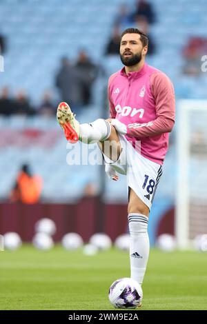 Birmingham, Royaume-Uni. 24 février 2024. Felipe de Nottingham Forest lors du match de premier League à Villa Park, Birmingham. Le crédit photo devrait se lire : Gary Oakley/Sportimage crédit : Sportimage Ltd/Alamy Live News Banque D'Images