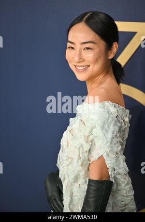 Los Angeles, États-Unis. 24 février 2024. Los Angeles, États-Unis. 24 février 2024. Greta Lee assiste à la 30e édition annuelle des SAG Awards au Shrine Auditorium and Expo Hall de Los Angeles, Californie, le samedi 24 février 2023. Photo de Chris Chew/UPI crédit : UPI/Alamy Live News crédit : UPI/Alamy Live News Banque D'Images
