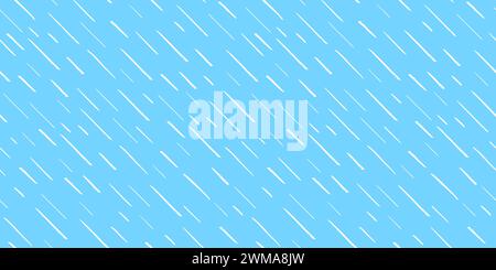 Lignes diagonales blanches dessinées à la main sur fond bleu. Texture sans couture avec des traits pointillés. Motif de pluie. Texture vectorielle moderne abstraite. Papier d'emballage Illustration de Vecteur
