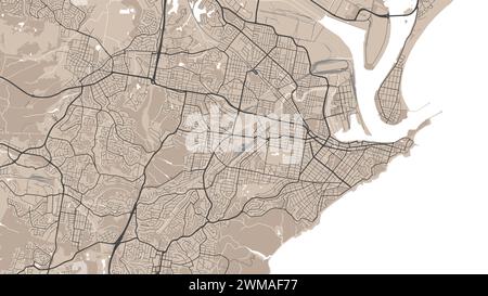 Carte de Newcastle, Australie. Vecteur ville Street map, zone municipale. Illustration de Vecteur