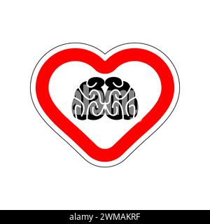 J'adore penser. J'aime cerner. Panneau rouge en forme de coeur. Symbole de l'amour sur la route Illustration de Vecteur