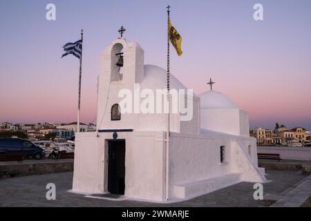 Grèce, Golfe Saronique, Western Sporades, Aegina sur 2023-01-13. L'île d'Egine dans le golfe Saronique, une ville athénienne au coeur de la mer Égée se Banque D'Images