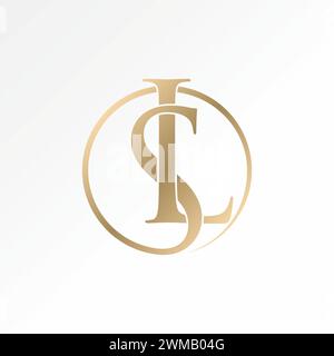 Conception de logo concept graphique créatif premium vecteur stock abstrait lettre initiale LS ou SL serif font circle Connect concernent la marque de beauté monogramme Illustration de Vecteur