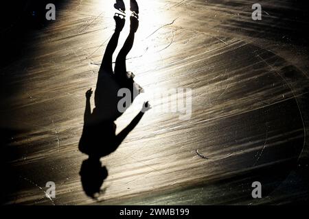 Turin, Italie. 24 février 2024. Italie, Turin 24 février 2024 PalaVela â&#x80;&#x9c;Lights on U' show pour les Jeux mondiaux universitaires d'hiver de Turin 2025 crédit : Agence photo indépendante/Alamy Live News Banque D'Images