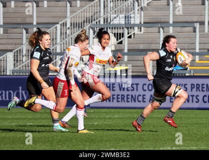 Exeter, Devon, Royaume-Uni. 24 février 2024. Allianz Premiership Women's Rugby : Exeter Chiefs v Harlequins Women at Sandy Park, Exeter, Devon, Royaume-Uni. Photo : crédit : Nidpor/Alamy Live News Banque D'Images