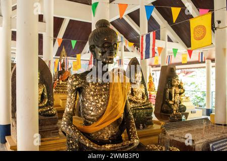 Bouddha à l'intérieur du temple Wat Pho Bang Khla près de la ville Mueang Chachoengsao ville dans la province de Chachoengsao en Thaïlande. Thaïlande, Chachoengsao, Novemb Banque D'Images