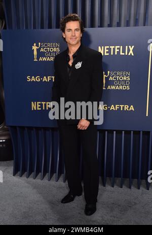 Los Angeles, États-Unis. 24 février 2024. Matt Bomer arrive à la 30e édition annuelle des SAG Awards au Shrine Auditorium le 24 février 2024 à Los Angeles, CA. © OConnor-Arroyo/AFF-USA.com crédit : AFF/Alamy Live News Banque D'Images