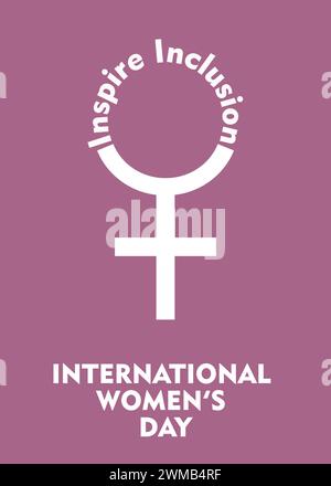 Journée internationale des femmes 2024, affiche, arrière-plan Illustration de Vecteur