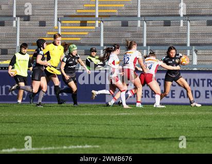 Exeter, Devon, Royaume-Uni. 24 février 2024. Allianz Premiership Women's Rugby : Exeter Chiefs v Harlequins Women at Sandy Park, Exeter, Devon, Royaume-Uni. Photo : crédit : Nidpor/Alamy Live News Banque D'Images