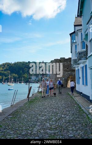 Dartmouth, Royaume-Uni - 14 septembre 2023 : Bayards Cove Fort à Dartmouth. Ce fort Tudor a été construit entre 1522 et 1536 pour protéger le port de la ville Banque D'Images