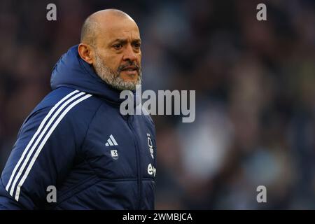 Birmingham, Royaume-Uni. 24 février 2024. Nuno Espírito Santo, responsable forestier de Nottingham, lors du match de premier League à Villa Park, Birmingham. Le crédit photo devrait se lire : Gary Oakley/Sportimage crédit : Sportimage Ltd/Alamy Live News Banque D'Images