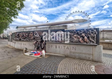 Le monument de la bataille d'Angleterre, Embankment, Londres a consacré les hommes et les femmes qui ont donné leur vie dans la bataille de 1940 pour défendre la Grande-Bretagne de l'invasion Banque D'Images