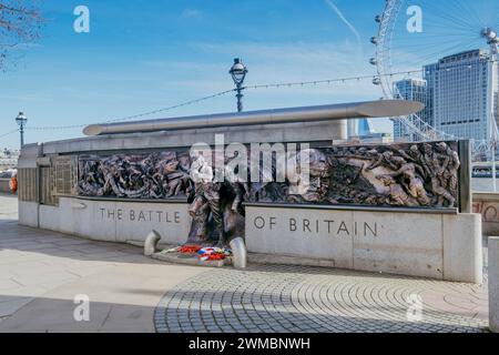 Le monument de la bataille d'Angleterre, Embankment, Londres a consacré les hommes et les femmes qui ont donné leur vie dans la bataille de 1940 pour défendre la Grande-Bretagne de l'invasion. Banque D'Images