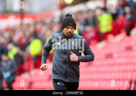 Oakwell Stadium, Barnsley, Angleterre - 24 février 2024 Paul Warne Manager du comté de Derby - pendant le match Barnsley v Derby County, Sky Bet League One, 2023/24, Oakwell Stadium, Barnsley, Angleterre - 24 février 2024 crédit : Mathew Marsden/WhiteRosePhotos/Alamy Live News Banque D'Images