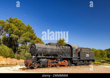 Machine à vapeur, plus anciennes mines de cuivre du monde, Minas de Riotinto, Espagne Banque D'Images