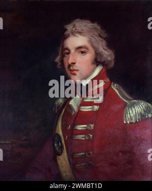 Arthur Wellesley, 1er duc de Wellington, maréchal Arthur Wellesley, 1er duc de Wellington, (1769 - 1852) homme d'État britannique, soldat et homme politique conservateur, figure militaire et politique de premier plan de la Grande-Bretagne du XIXe siècle, Wellesley en tant que lieutenant-colonel, âgé de c. 26, dans le 33e régiment. Portrait de John Hoppner. Banque D'Images