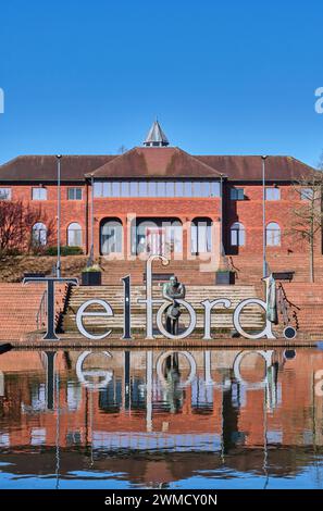 Statue de Thomas Telford, Telford Square, Telford, Shropshire Banque D'Images