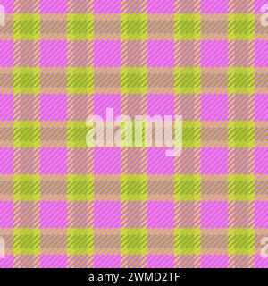 Vecteur de tissu de motif de complexité, texture textile de plaid de cadeau. Décor fond de tartan à carreaux sans couture de couleur citron vert et violet. Illustration de Vecteur
