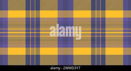 Tissu de golf textile sans couture, motif de tartan vecteur de complexité. Carte d'anniversaire fond de plaid texture vérifier dans la couleur indigo et ambre. Illustration de Vecteur
