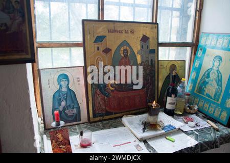 Christlich orthodoxe Kirche im Weltkulturerbe Berat, albanais Banque D'Images