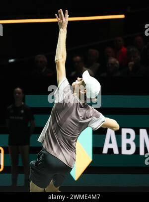 Jannik Sinner of Italy 1/2 FINALE lors de l'ABN Amro Open 2024, ATP 500 tournoi de tennis le 17 février 2024 à Rotterdam, pays-Bas - photo Laurent Lairys / DPPI Banque D'Images