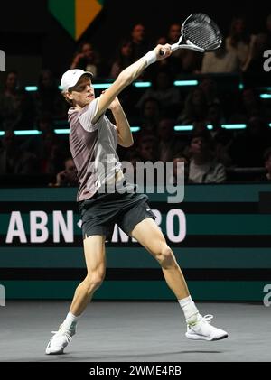 Jannik Sinner of Italy 1/2 FINALE lors de l'ABN Amro Open 2024, ATP 500 tournoi de tennis le 17 février 2024 à Rotterdam, pays-Bas - photo Laurent Lairys / DPPI Banque D'Images