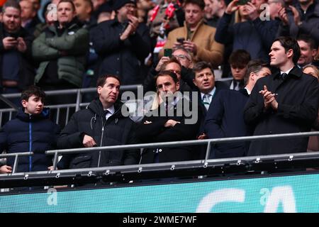 Stade de Wembley, Londres, Royaume-Uni. 25 février 2024. Carabao League Cup final Football, Chelsea contre Liverpool ; le manager de l'Angleterre Gareth Southgate assiste au match Credit : action plus Sports/Alamy Live News Banque D'Images