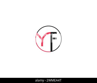 Modèle de vecteur de conception de logo de lettre créative YF Illustration de Vecteur
