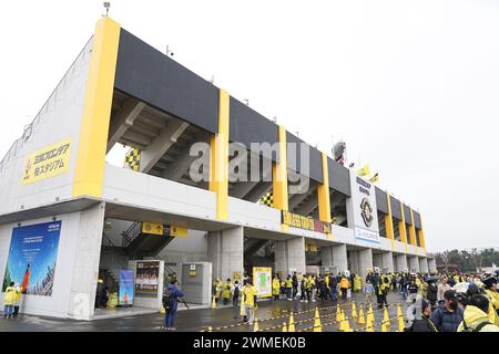 Stade Sankyo Frontier Kashiwa, Chiba, Japon. 25 février 2024. Sankyo Frontier Kashiwa Stadium/vue générale, 25 FÉVRIER 2024 - Football/Football : 2024 J1 League match entre Kashiwa Reysol 1-1 Kyoto Sanga F.C. au Sankyo Frontier Kashiwa Stadium, Chiba, Japon. Crédit : AFLO SPORT/Alamy Live News Banque D'Images