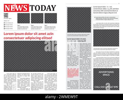 Modèle de conception de journal News Today Illustration de Vecteur